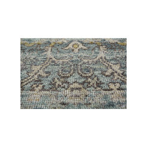 Alfombras de Lana Afgana Anudadas a Mano en Azul Viscaya con Patrón Floral y Abstracto para el Hogar, Pasillo, Sala de Estar, Dormitorio-EA-3060 - Product Image 3
