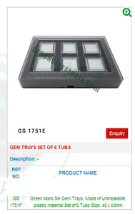 Juego de 6 bandejas de gemas de plástico GS 1751F para almacenar hallazgos de joyería-Herramientas de joyería esenciales - Product Image 2