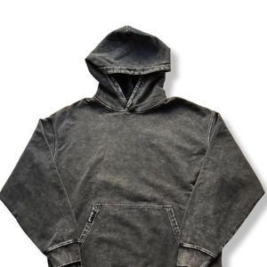 Sweat à capuche délavé à l'acide lourd grande taille sweats à capuche pour hommes 100% coton impression personnalisée votre logo de marque polaire pull à capuche surdimensionné - Product Image 2