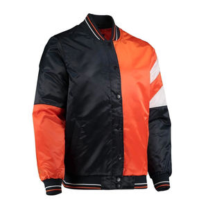 Chaquetas universitarias de satén personalizadas/chaqueta de béisbol de satén de poliéster 100%/chaqueta bomber de satén chaquetas universitarias de ropa deportiva lisa - Product Image 5