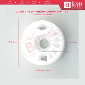 BWR69 Window Regulator Repair <b>Cable</b> Roll <b>Gear</b> Reel Wheel Pulley Front OR Rear Left Doors for A2097200746 51337138465 - Product Image 5