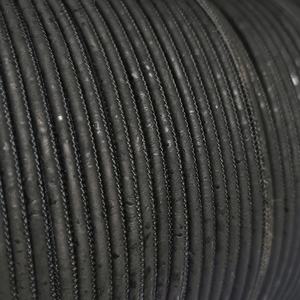 Cordon en liège rond 3 mm noir, corde en liège végétalien de qualité supérieure, surface lisse et flexible pour la fabrication de bijoux, bracelets et projets d'artisanat - Product Image 2