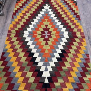 Turkish Rug, 4.3x11.2 ft <b>Runner</b> Vintage Rug, Kilim <b>Red</b> Orange Southwestern Rug - Product Image 3