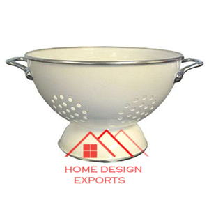 Passoire en métal galvanisé en tôle de fer pour légumes et fruits Accessoires de cuisine les plus vendus en brun fini - Product Image 2