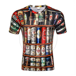 Nouveauté - T-shirt pour homme en polyester à séchage rapide, coupe ample, imprimé numérique, style tendance, en vente en ligne - Product Image 1