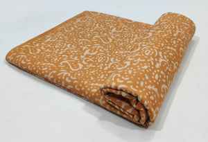 ผ้า100% พิมพ์ลายบล็อกด้วยมือผ้าฝ้ายระบายอากาศแบบดั้งเดิมเป็นมิตรต่อสิ่งแวดล้อม - Product Image 3