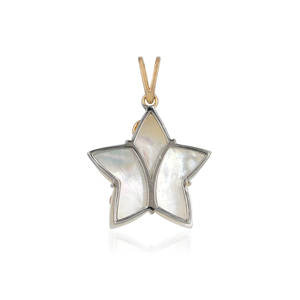 ชุด Mop Star Charm BEZEL จี้เพชร14K ทองเสน่ห์เครื่องประดับชั้นดีขายส่งออกซิไดซ์925เงินกลับ - Product Image 5
