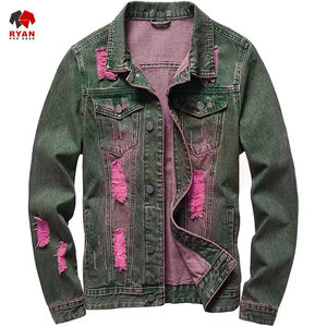 Veste en jean décontractée pour homme, design personnalisé, OEM et ODM, streetwear, mode, fabrication directe, couleur personnalisée - Product Image 4