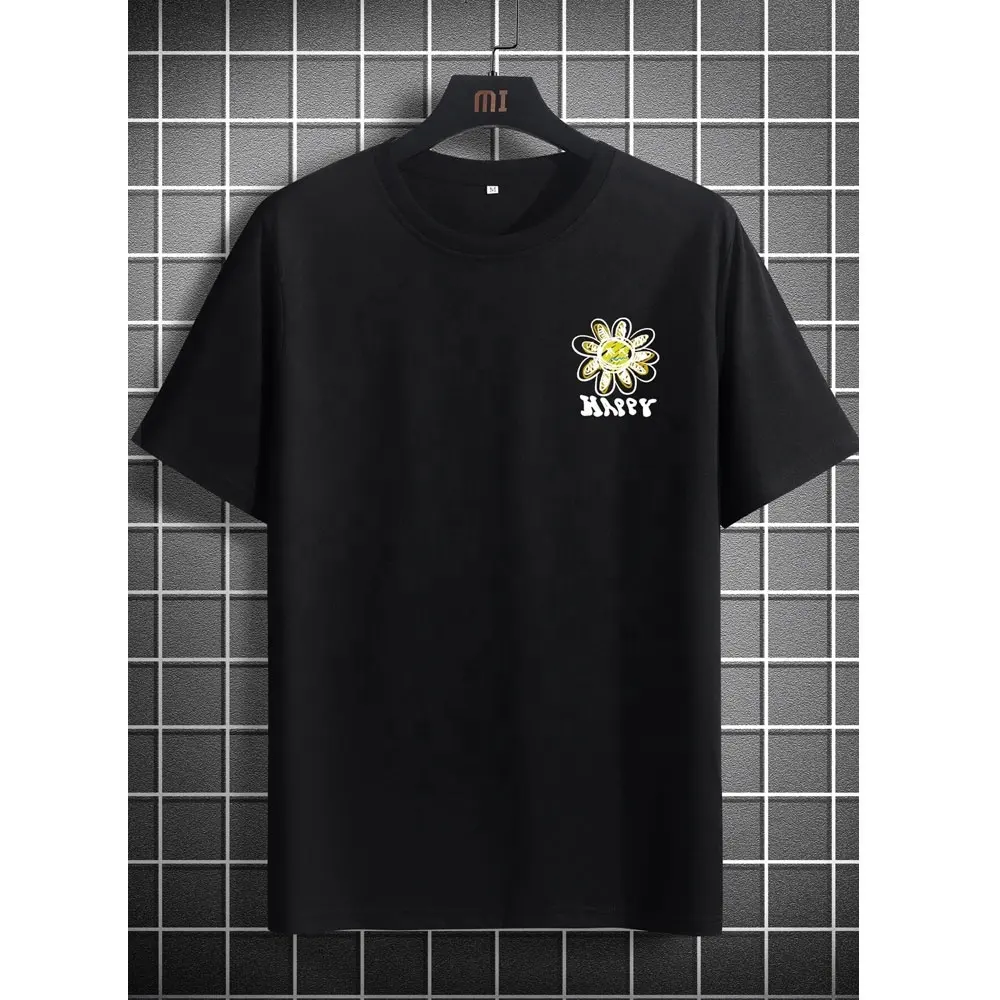 Benutzer definierte hochwertige Herren Plain T-Shirt g/m² schwere Baumwolle schwarz Rundhals ausschnitt Overs ize Drop Shoulder Blank T-Shirt für Männer