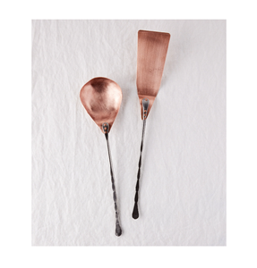 Juego de Cubiertos para Ensalada de Cobre, Juego de Cubiertos de la Mejor Calidad con Mango de Resina para Cocina y Mesa - Product Image 5