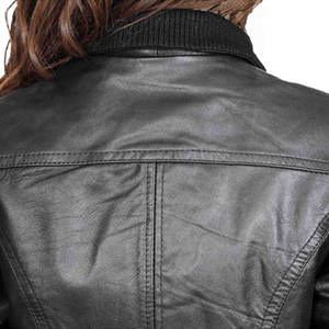 Fabricante pakistaní de chaquetas de cuero al por mayor, chaqueta de cuero informal para mujer, nueva chaqueta de motociclista genuina con diseño OEM - Product Image 5