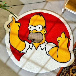 Alfombra de Lana con Temática de Anime, Alfombra de Lana Colorida Hecha a Mano para Habitación Infantil, Dormitorio, Área de Juegos y Mascotas - Product Image 4