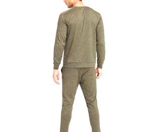 Hombres chándal ropa de calle de alta calidad personalizado algodón polar Jogging cuello redondo entrenamiento chándal diseño de servicio OEM - Product Image 4