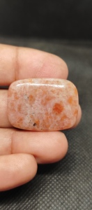 Pierre précieuse naturelle en pierre de soleil orange, cabochon poli, forme mixte, sans traitement, haute qualité, pour la fabrication de pendentifs - Product Image 2