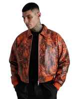 Chaqueta de cuero de calidad superior para hombre, chaqueta de piel de oveja a la moda, chaqueta bomber de carreras de motos de invierno para hombre