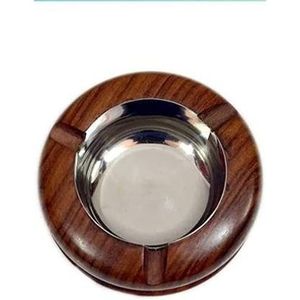 Cendrier en bois rustique fait à la main bol rond porte-tuyau fumeurs plat décoratif accessoires en bois naturel - Product Image 3