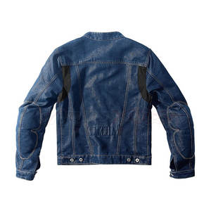 Vente en gros Nouveau design Vestes jeans unis à manches longues en coton pour hommes/Veste jeans de moto pour hommes - Product Image 2