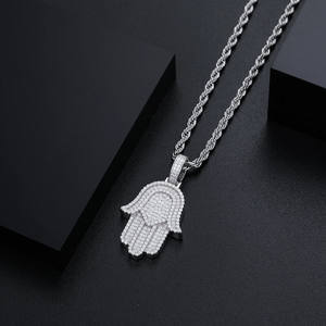 Men's Elegant S925 Moissanite Paved Diamond Pendant <b>Iced</b> Out Necklaces - Product Image 1