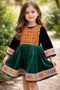 Magnifiques robes afghanes pour enfants Kuchi, meilleure qualité, respirantes, robes afghanes pour enfants Kochi, prix de gros - Product Image 4