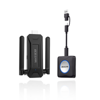 Receptor de pantalla inalámbrica 4K con transmisor 4K, compatible con AirPlay Miracast DLNA, presentación de doble pantalla