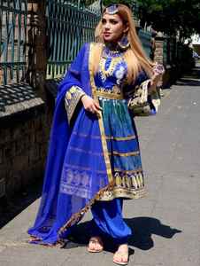 Afghan ชุดเดรสแต่งงานสำหรับผู้หญิงไซส์พิเศษ, ชุดเดรสลูกไม้เย็บปะต่อแขนยาวระบายอากาศได้ดีมีซิป - Product Image 2