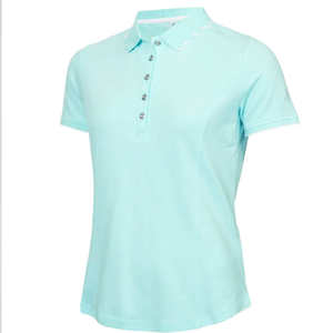 Vêtements Polo T-shirts de golf pour hommes et femmes en coton et polyester blanc et noir uni, à broder, à imprimer, à personnaliser - Product Image 1
