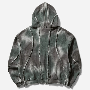 Nouveau design 2026 : Sweat à capuche zippé en molleton délavé à l'acide, style vintage, personnalisable pour hommes - Product Image 2
