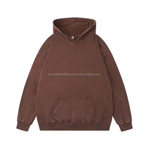 เสื้อฮู้ดดี้ปักลายแบบกำหนดเอง 350 แกรม ผ้าซันเฟด ทรงโอเวอร์ไซส์ สตรีทแวร์ ยูนิเซ็กส์ ผ้าฝ้ายเนื้อหนัก สไตล์ดิสเทรส สำหรับผู้ชาย ล้างสีแบบแอซิดวอช - Product Image 4