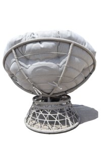 Red Modern Design Poly Rattan Swivel Chair with <b>Cushion</b> Fast Delivery Garden Swing Chair for Outdoor Furniture for Patio Swings - Product Image 5