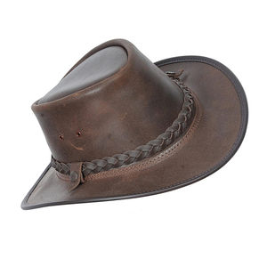 Sombrero Vaquero Occidental con Logotipo Personalizado |   Sombrero Vaquero de Cuero Premium para Viajes y Uso al Aire Libre |   Fabricante a Granel Unisex OEM/ODM Pakistán - Product Image 2