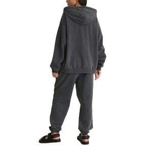 OEM Vente en gros Logo personnalisé Surdimensionné pour femmes Stone Wash Survêtement de jogging à capuche de haute qualité délavé à l'acide Survêtements grande taille pour - Product Image 2