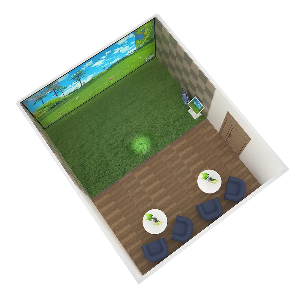 Golf simülatörü spor 3D spor simülatörü Golf sistemi ekipmanları spor parkı oyun parkı için özel Golf makinesi