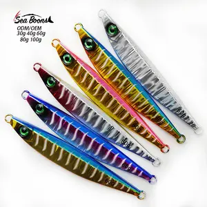 Nuevo Oem30g 40g 60g 80g 100g Metal Jig Uv Señuelo luminoso Hundimiento Jig Sardinas Señuelo de pesca para agua de mar - Product Image 1