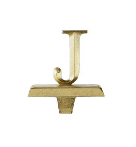 Support de bas en métal fait à la main décor tendance J lettre forme produit de fête de Noël support de bas décoratif de Noël - Product Image 6