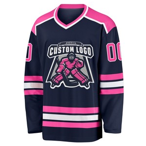 Maillot de hockey sur glace respirant, antibactérien, à séchage rapide, 100% polyester, imprimé par transfert thermique, nom d'équipe personnalisé pour le port - Product Image 5