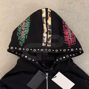 Sweat à capuche chaud imprimé bouffant pour homme Streetwear d'hiver et tenues décontractées confortables Sweat à capuche imprimé bouffant graphique audacieux - Product Image 3