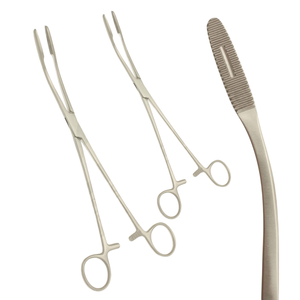 GROSS-MAIER 225MM Incurvé Éponge En Acier Inoxydable Pince À Cliquet Manuel Instruments Chirurgicaux De Base Fabriqués Au Pakistan - Product Image 1