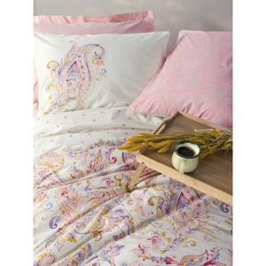 Muna rose bohème ensemble de housse de couette fait à la main boîte en coton double taille - Product Image 1