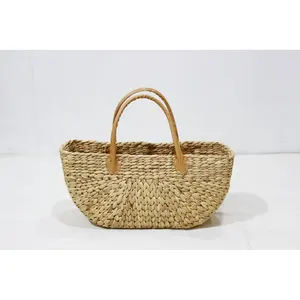 Wholesale Natural Water Hyacinth Bag Women's Storage Tote Bag With Handles And Light Weight Best Deal
