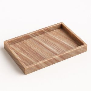 Plateau en marbre rose Plateau de service décoratif élégant avec bords lisses Parfait pour les collations, les apéritifs et la décoration intérieure - Product Image 4