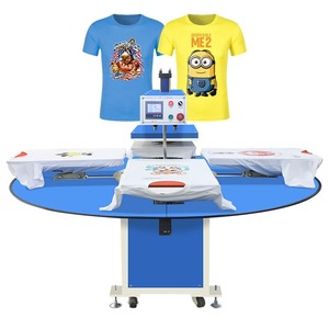 Machine d'impression DTF manuelle à double station pour vêtements, presse à chaud multicolore, état neuf, imprimante à plat OEM 110V/220V - Product Image 3