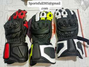 High Quality Genuine Sheepskin Leather Custom Logo Full-Finger Racing Gloves Four Seasons Outdoor Motorbike Riding Durable - Product Image 5