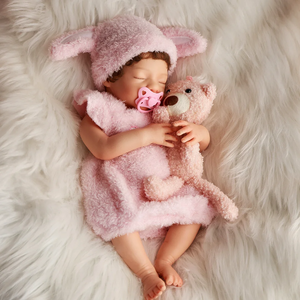 Babeside Toptan 16'' Tam Silikon Yeniden Doğmuş Bebek Bebek Gerçekçi Uyuyan Kız Moda Bebek Mini Yumuşak Oyuncak - Product Image 3