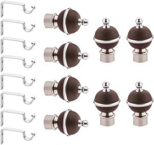 Curtain <b>Bracket</b> <b>Stainless</b> <b>Steel</b> Home Decor/window & Door Accessories With Support Screw & Wall Plug Accessories - Product Image 3