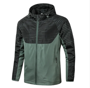 Wholesale <b>Men's</b> <b>Jacket</b> Unisex Sportswear Waterproof / Windproof Hoodie Full Zipper Windbreaker <b>Jacket</b> - Product Image 1