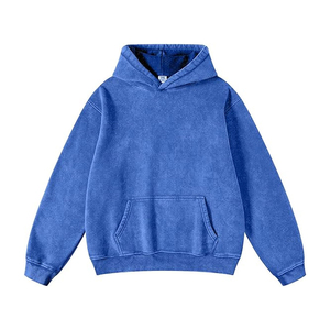 เสื้อฮู้ดดี้พิมพ์ลายวินเทจแบบฟอกสี ระบายอากาศได้ดี ผ้าคอตตอนผสมโพลีเอสเตอร์เนื้อหนา ทรงโอเวอร์ไซส์ ให้ความอบอุ่น สำหรับผู้ชายและผู้หญิง ไซส์ XS ปักลาย - Product Image 1