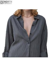 Camisas sin Mangas con Botones para Hombre, Blusas de Trabajo de Oficina con Cuello, Tops Corset, Vestido Sexy, 100% Algodón - Product Image 3