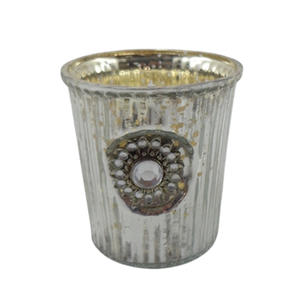 ชุดเทียนแก้ว3อันสำหรับตกแต่งคริสต์มาสโถเทียนสีน้ำตาลโบราณสำหรับตกแต่งบ้านและของตกแต่งโต๊ะทำด้วยมือ - Product Image 5