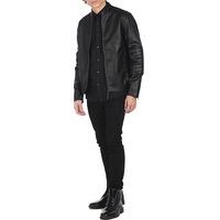 Chaqueta de Piel de Oveja para Hombre, Diseño Reversible Impermeable, Logotipo Frontal, Ropa Urbana de Alta Calidad para Unisex