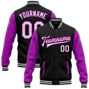 Veste OEM Custom College Varsity Veste en laine et cuir à manches Baseball Letterman Vêtements d'extérieur pour uniforme d'équipe ou utilisation Streetwear - Product Image 1